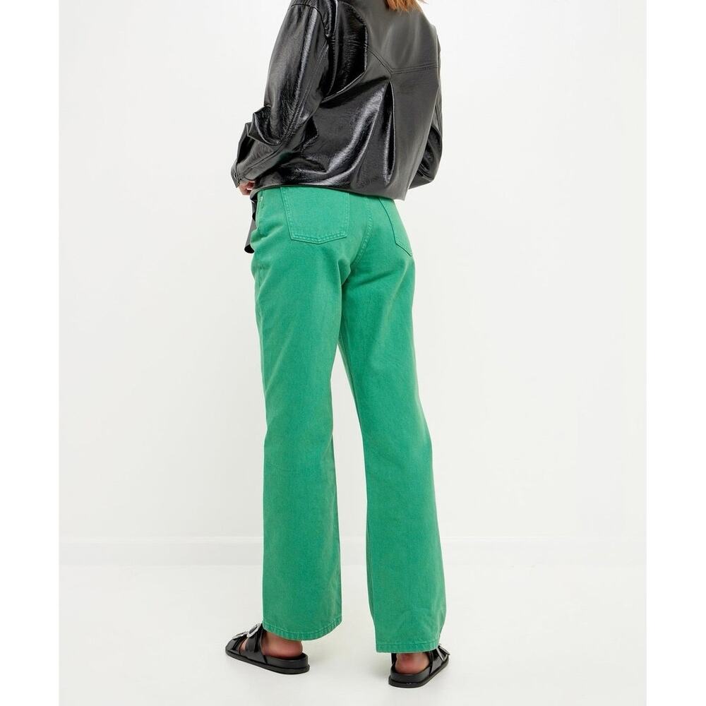 Grey Lab Los Angeles NWT Green Wide Jeans size XS